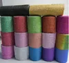 Bruiloftdecoraties 10yard/roll 4.75 "24 rijen door elkaar gemaakte diamant mesh yards wrap steigentoon lint kristal trim schittering bling lint decoratie