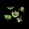 Szpilki, Broszki Fluorescencyjne Motyl Firefly Moth Broszka Specjalne Projekt Luminous Emalia Torba Igła Odzież Lapel Biżuteria Prezenty dla Frien