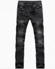 Groothandel- European-Amerikaanse stijl mannenjeans Luxe heren denim broek slanke rechte patchwork gentleman ritssluiting broek1