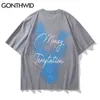 T-Shirt surdimensionné affiche créative impression Punk Rock gothique t-shirts chemises Hip Hop décontracté Harajuku coton lâche t-shirts hauts 210602