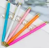 Pearl Ball Metal Pens Ballpen Fashion Girl Big-pearl Ballpoint Pen For School Stationery Office Supplies SN3256