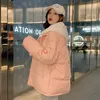 Misto lana da donna Cappotti e giacche invernali Moda donna Piumino spesso Parka Cappotto femminile Piumino oversize con cappuccio a bolle Abiti Harajuku 2