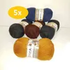 1PC Filato Merino Sport Filato per maglieria a mano all'uncinetto P Lana - P Acrilico 5x100gr-400mt Avvolgere Beanie Maglione Maglieria String Visone Y211129