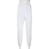 OMSJ Herbst Kleidung Weiß/Braun Frauen Sweat Hosen Baumwolle Hohe Taille Solide Dünne Winter Damen Jogger Streetwear Hosen 210517