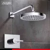 Pommeau de douche 6 "haute pression pluie luxe moderne Chrome installation facile sans outil remplacement pour vos pommes de douche de salle de bain H1209