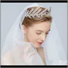 Klipp Barrettes Drop Leverans 2021 Huvudbonklegeringslegering Rhinestone Crown Super Fairy Jewelry Wedding Hair Accessories Bridal ZGF3N