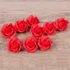 Couronnes de fleurs décoratives 50pcs Gel douche à tête de rose Huile essentielle naturelle Hydratation Lavez-vous les mains et le visage petite amie Saint Valentin