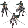 Attacco anime giapponese su Titano Figma 213 Levi 203 Mikasa 207 Eren Action PVC Figure Modello da collezione Toy Doll Regali Q07221026116