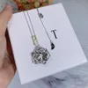 Rose Series Necklace Piage Pendants Inlaid Crystal Extremt 18K Gold Plated Sterling Silver Luxury Jewelry High Quality 5A Märke 3180