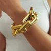 Charm Bracelets IngeSightZ Punk Hyperbole Plastic On Hand Chunky Thick Big Wrist Chain Couple Bangles For Women Men Jewelry6898707