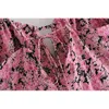 Boheemse roze bloemenprint backless boho jurk zomer vakantie vrouw aanpassen spaghetti riem jurken strand sling vestidos 210429