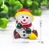 2021 Miniatyrmålade Juldekorationer Snowman Christmas-Tree Scene Ornaments Presentkaka Plug-in Heminredning Gratis Leverans