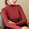 Autumn Winter Sweaters And Pullovers Long Sleeve Solid Ladies Tops For Women Turtleneck Sweater Harajuku 6357 90 210415