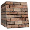 Rustik Vintage 3D Faux Bricks Bakgrund Självhäftande Rull Vinyl PVC Retro Industriell Loft Väggpapper Brun Vattentät Tvättbar 210722