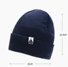 Bonnets tricotés en plein air pour hommes et femmes, automne hiver, polaire chaude, laine épaisse brodée, chapeau froid, Couple, mode rue, cagoule