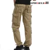 Męskie spodnie Mężczyźni 95% Bawełna Pantalones Hombre Kieszenie Spodnie Wypoczynek Streetwear Tactical Cargo Rozmiar 28-40 18874-5