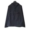 Men's Jackets Men's jacket 2023 spring new hooded drawstring sports side zipper half-open coat