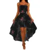 Yaz Moda Kadınlar Sling Elbiseler Rahat Backldrladies Çiçek Baskılı Dresswallowtail Elbiseler Ince Plaj Elbise X0529