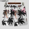 Männer Trainingsanzüge 2021 Männer Sets Gedruckt Urlaub Revers Kurze Casual Hemd Strand Shorts Streetwear Sommer Hawaiian Anzüge 2 Stück S-5XL INCERU