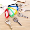 10 Stück Schlüsselanhänger aus Kunststoff, ID-Etikett, Namensschilder mit geteiltem Ring für Gepäckringe