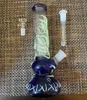 25CM 10 Inch Premium Multi Color Glow in the Dark Teal Hookah Water Pipe Bong Glass Bongs With 18mm Downstem And Bowl Ready for Use