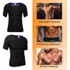 Sauna Waist Trainer for Men Weight Loss Sheath Short Sleeves Tops Sweat Shapewear Shirt Slimming with Zipper Thermal Body Shaper