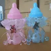 New Arrival Party Decoration Baby Shower Favors Milk Bottle Candy Box With Bear Lace For Table Ornament