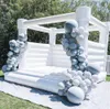 4x4m -13ftx13ft Wedding White Bouncy Castle Inflatable White Jum Castle Adults Bouncer Wedding Party Bounce House274d