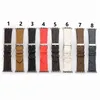 Designer smarta band för Apple Watch Bands Iwatch Series 1 2 3 4 5 6 SE Läderarmband 38/40mm 42 / 44mm Luxurys armband