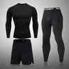 Trajes de compresión de ropa deportiva para hombres Conjunto de ropa Capacitación Jogging Sports Thermal Ropa interior Running entrenamiento Gimnasio Tights 210924