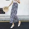 Boho Print Summer Holiday Beach Skirts Women Casual High Waist Long Slim Wrap Floral Skirt Ladies Bohemia 210514