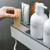 Mensola da bagno Doccia Caddy Organizer Porta shampoo a parete con cassetto Portasciugamani Nessuna perforazione Accessori per la conservazione della cucina 211112