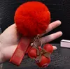 Trendy leather cartoon keychain female cute creative couple chain key ring Gift Men Women Souvenir Car Keys Bag Charm Pendant Jewelry Accessories