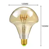 Żarówki Retro żarówki LED G125 Kamienne światło 4W Ściemniane 220 V 110 V Dekoracja żarnika Edison