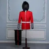 4Pcs British Royal Guard Honor Guard Prince William European Court Performance Costume Stage Suits Coat+Pants+Hat+Belt 2020 X0909