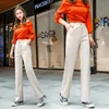 women wool wide leg pants autumn winter fashion thick warm woolen pant casual harem trousers office lady Pantalon 210423