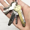 Key Shape Mini Folding Kniv Tillbehör Utomhus Saber Multifunktionell Focken Frukt Självförsvar knivar Keychain WLL231