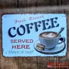 COFFEE Vintage Tin Signs Retro Metal Painting Sign Retros Wall Stickers Decoration Art Plaque Vintages Home Decor Bar Pub Cafe WLL756