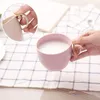1 pièces paille de blé café lait petit déjeuner tasse à thé fond plat cadeau tasse en plastique réutilisable voyage enfants tasses pour cuisine salle de bain soucoupes