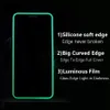 Luminous privacidade temperada vidro anti-espião protetor de tela de cobertura completa para iphone 13 12 pro máximo mini x xr vidro brilhante silicone suave borda nova