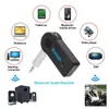 Universal 3.5mm Bluetooth Car Kit A2DP Inalámbrico AUX Audio Música Receptor Adaptador Manos libres con micrófono para teléfono MP3 Caja al por menor