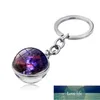 Univers Planet Keychain Galaxy Nebula Space Glass Cabochon Key Chain Glass Ball Keyring Solsystem Smycken för män för kvinnor