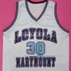 Nikivip LMU Loyola Marymount Lions University 30 Bo Kimble 44 Hank Gathers Białe retro koszulka koszykówki Szygowane niestandardowe numer