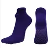 Yoga-Socken mit Silikon-Punkten, Frottee-Handtuch-Unterseite, rutschfeste Massage-Knöchel-Socken für Damen, Pilates, Fitness, Fitnessstudio, langlebig, für Tanz, Griff, Übung, Tanz, Sport, Socke