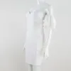 Robe de soirée moulante à volants pour dames drapée Sexy Bandage Mini Vestidos d'été 210525