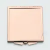 DIY Blank Rose Gold Metal Mirrors Custom Logo Portable Travel Make-up Pocket Mirror for Lady Woman