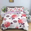 Rose Flower Duvet Set Mulheres Conjuntos de Cama 2/3 Pcs King Queen Tamanhos Imprimir CONDERTER BED Cama de linho Presentes de Mãe 210615