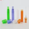 100 x 8mlファッションメイクリフィルプラスチックPP香水瓶ペンタイププラスチックパルファムアトマイザースプレーミニ旅行アクセサリー