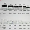 12 x 5g 10g 15g 20g 30g Travel Mini cream glass jar clear container with gold black silver cap Cosmetic Packaginggoods qty