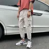 Мужские штаны Мужские Szmxss 2022 Hip Hop Joggers Cargo Men Harem Multi-карманные ленты